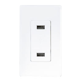 LD-U001 4.2A Smart High Speed USB Charger Outlet , 2 USB Ports with 2 Wall Plates