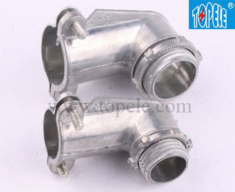 90 Degree Metal Zinc Flexible Conduit And Fittings Squeeze Angle Connectors