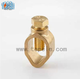 Brass Electrical Connector Wiring Groud Rod Clamps / earth rod clamp electrical wire clip for grounding connector