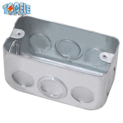 1 Gang Rectangular Electrical Junction Box Galvanized Steel 2x4 Inch