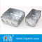 Galvanized Steel Electrical Boxes And Covers / 4 Inch Square Conduit Boxes with Knockouts