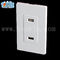 White Usb Wall Outlet , Usb Electrical Outlet 4 USB Ports With 2 Wall Plates