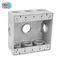 Two Gang Aluminum 4x4 Waterproof Electrical Outlet Box